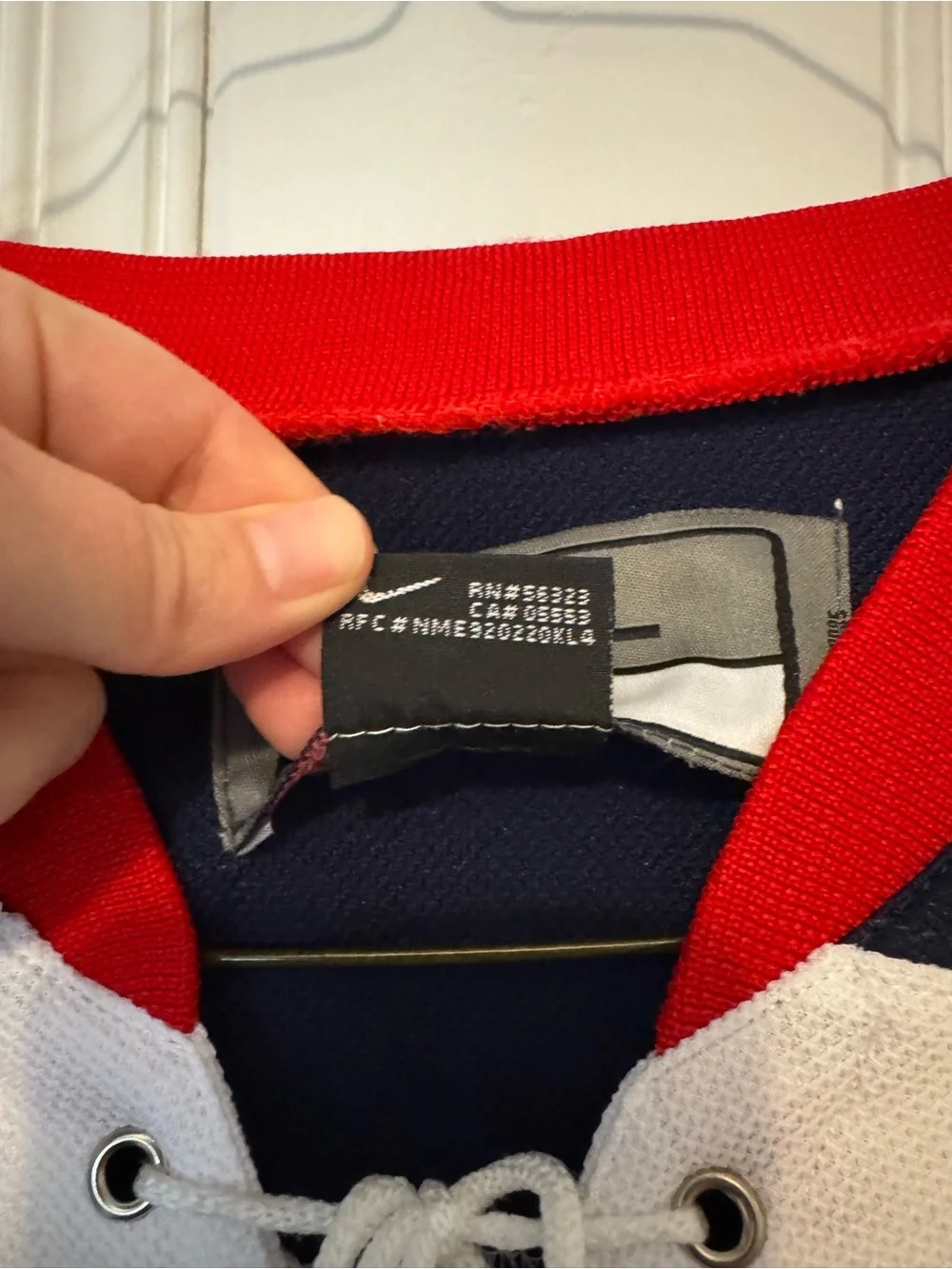 Team USA Nike Hockey Jersey — White, Size L Adult